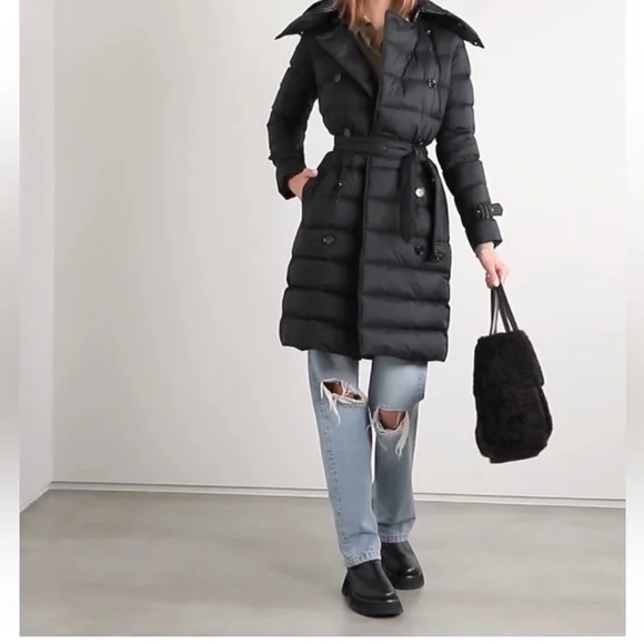 Burberry | Jackets & Coats | Burberry Belted Hooded Double